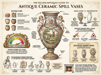 Antique Ceramic Spill Vases Guide Infographic