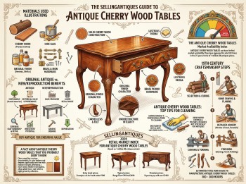 Antique Cherry Wood Tables Guide Infographic