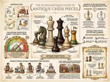 Antique Chess Pieces Guide Infographic