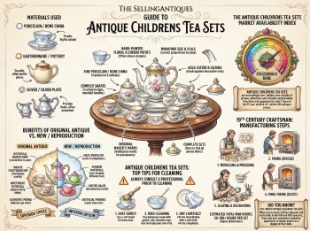 Antique Childrens Tea Sets Guide Infographic