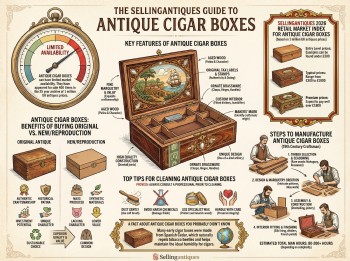 Antique Cigar Boxes Guide Infographic