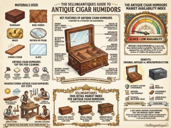 Antique Cigar Humidors Guide Infographic