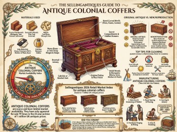 Antique Colonial Coffers from 2 Shops