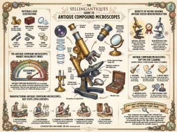 Antique Compound Microscopes Guide Infographic