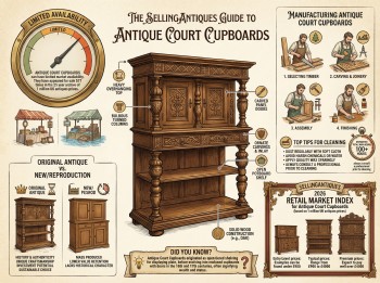 Antique Court Cupboards Guide Infographic