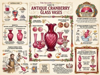 Antique Cranberry Glass Vases Guide Infographic