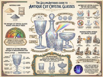 Antique Cut Crystal Glasses Guide Infographic