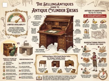 Antique Cylinder Desks Guide Infographic