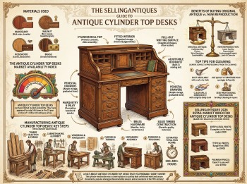 Antique Cylinder Top Desks Guide Infographic
