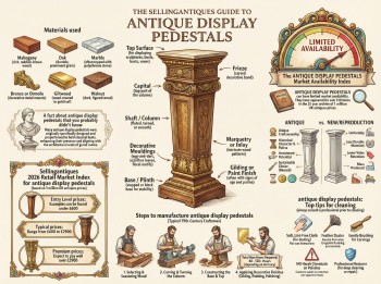Antique Display Pedestals Guide Infographic