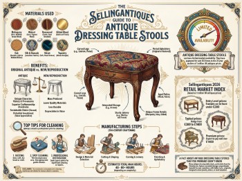 Antique Dressing Table Stools Guide Infographic
