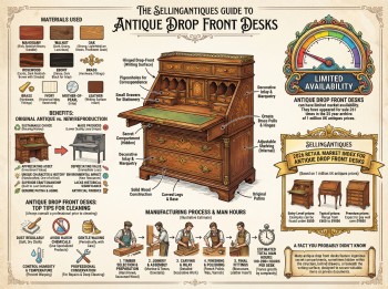 Antique Drop Front Desks Guide Infographic