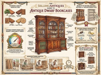 Antique Dwarf Bookcases Guide Infographic