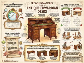 Antique Edwardian Desks Guide Infographic