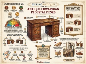 Antique Edwardian Pedestal Desks Guide Infographic