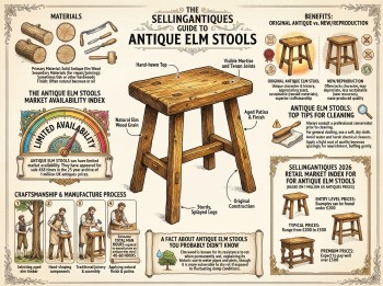 Antique Elm Stools Guide Infographic
