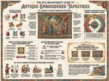 Antique Embroidered Tapestries Guide Infographic