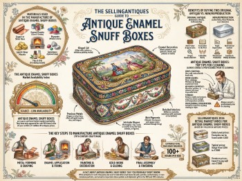 Antique Enamel Snuff Boxes Guide Infographic