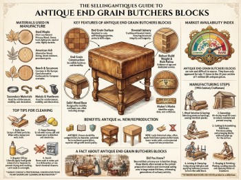 Antique End Grain Butchers Blocks Guide Infographic