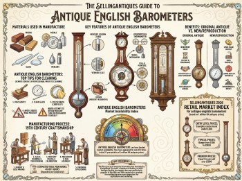 Antique English Barometers Guide Infographic