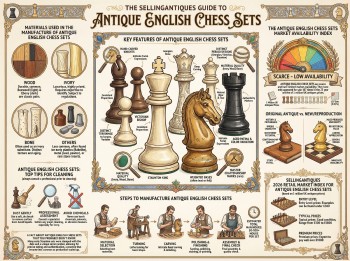 Antique English Chess Sets Guide Infographic