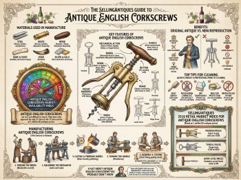 Antique English Corkscrews Guide Infographic