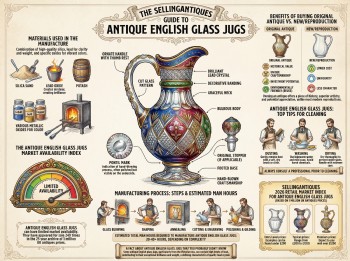 Antique English Glass Jugs Guide Infographic