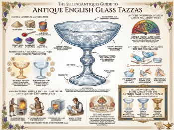Antique English Glass Tazzas Guide Infographic