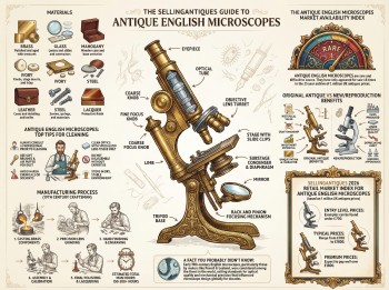 Antique English Microscopes Guide Infographic