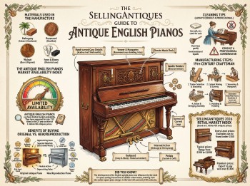 Antique English Pianos Guide Infographic