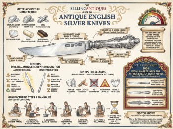Antique English Silver Knives Guide Infographic