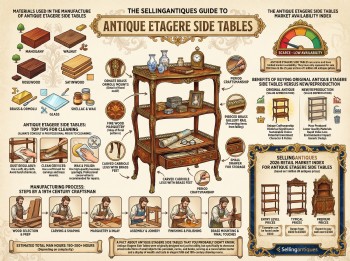 Antique Etagere Side Tables Guide Infographic