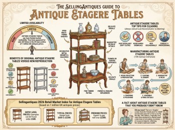 Antique Etagere Tables Guide Infographic
