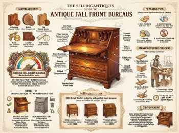 Antique Fall Front Bureaus Guide Infographic
