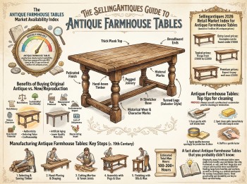 Antique Farmhouse Tables Guide Infographic