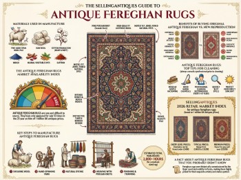 Antique Fereghan Rugs Guide Infographic