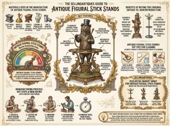 Antique Figural Stick Stands Guide Infographic