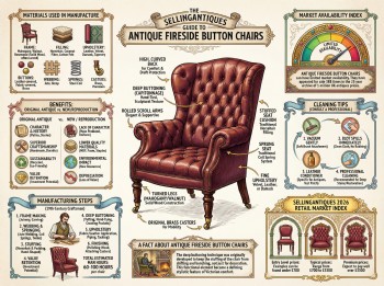 Antique Fireside Button Chairs Guide Infographic
