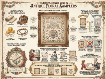 Antique Floral Samplers Guide Infographic