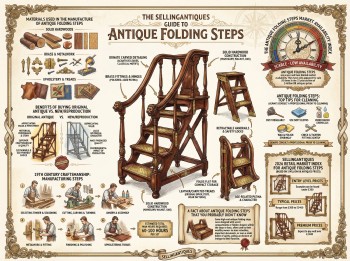 Antique Folding Steps Guide Infographic