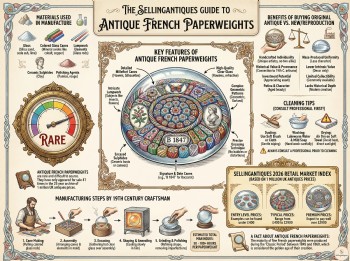 Antique French Paperweights Guide Infographic