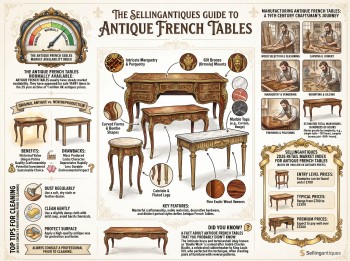 Antique French Tables Guide Infographic