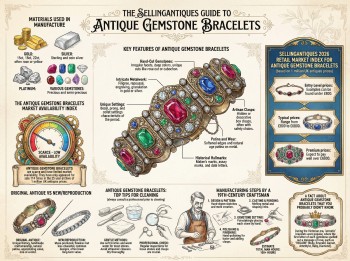 Antique Gemstone Bracelets Guide Infographic