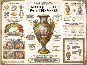 Antique Gilt Painted Vases Guide Infographic