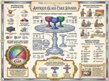 Antique Glass Cake Stands Guide Infographic