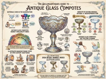 Antique Glass Compotes Guide Infographic