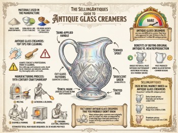 Antique Glass Creamers Guide Infographic