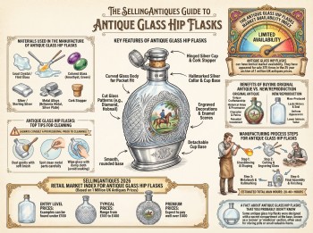 Antique Glass Hip Flasks Guide Infographic