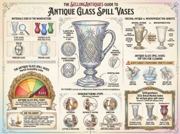 Antique Glass Spill Vases Guide Infographic