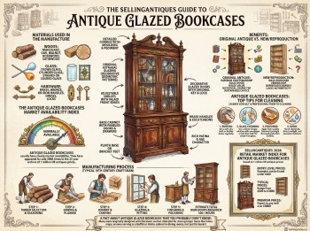 Antique Glazed Bookcases Guide Infographic